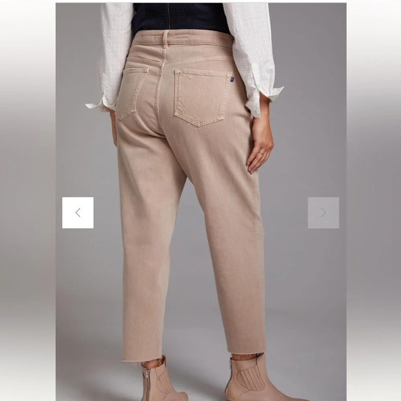 Anthropologie Pilco Plus 16W The Vintage Straight Jeans Beige Straight Leg Tan - Picture 2 of 10